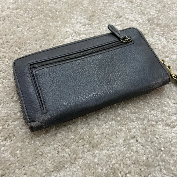 Fossil Leather Wallet Wristlet Geometric Multicolor Folding, Preowned condition - Picture 10 of 16